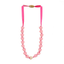 Load image into Gallery viewer, Juniorbeads Spring Heart Necklace (Glow in the Dark) by Chewbeads

