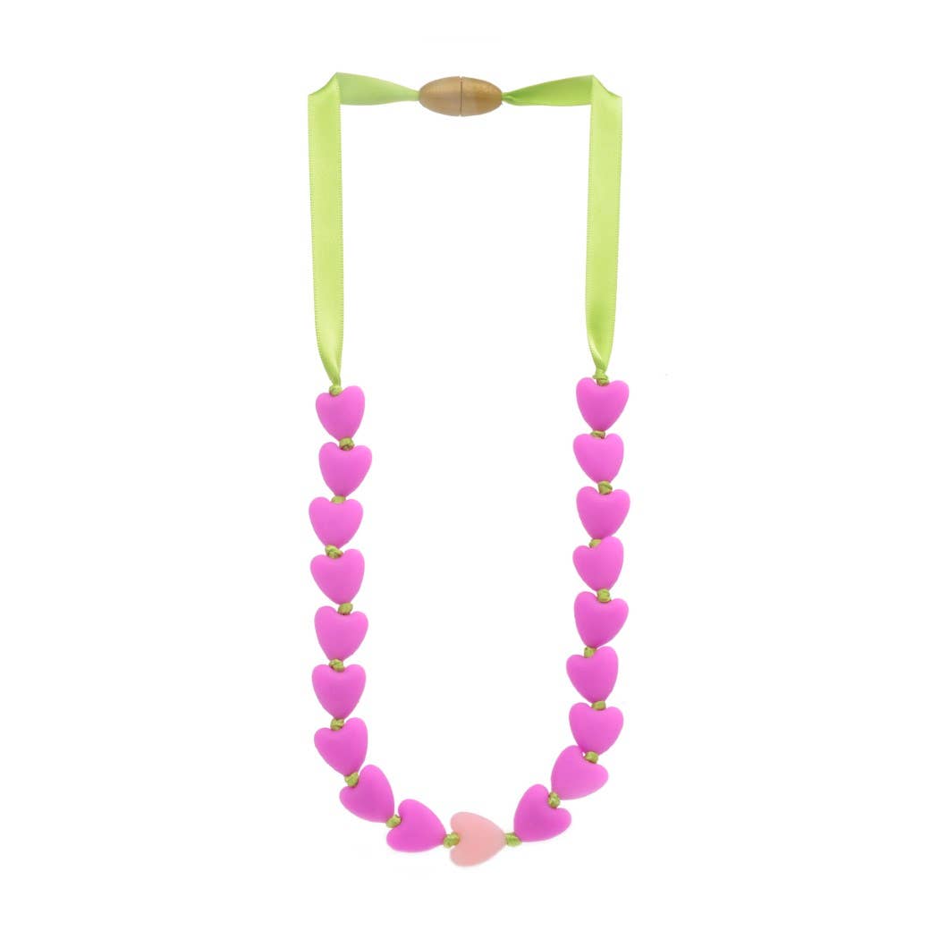 Juniorbeads Spring Heart Necklace (Glow in the Dark) by Chewbeads