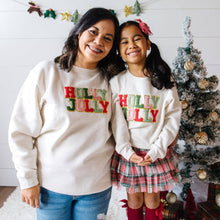 Load image into Gallery viewer, Holly Jolly Patch Christmas Sweatshirt - Kids Holiday: 4T
