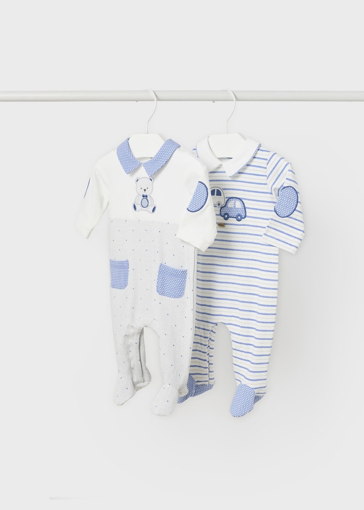 Teddy Bear Footed One-Piece Sustainable Cotton Newborn