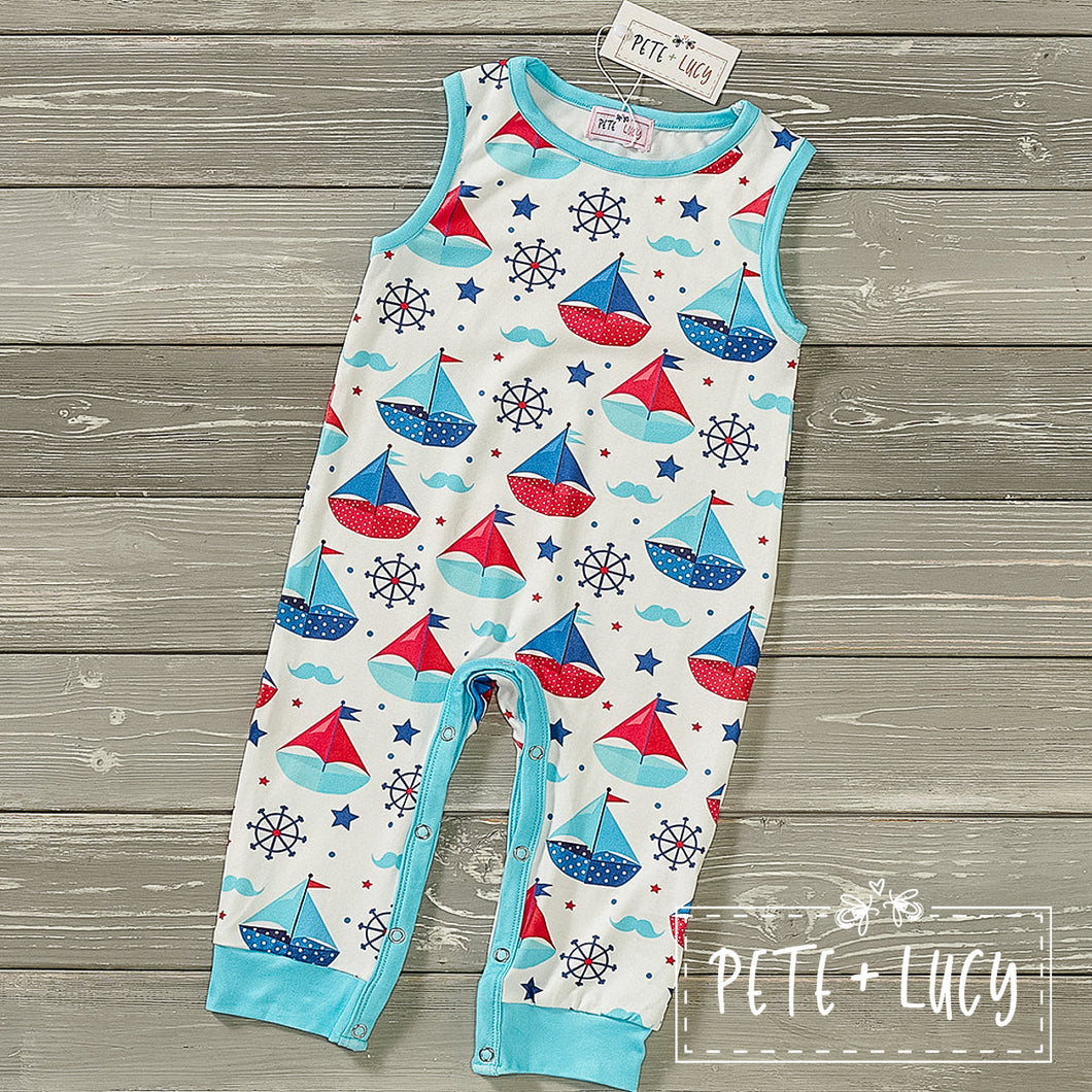 Come Sail With Me Boy Infant Romper
