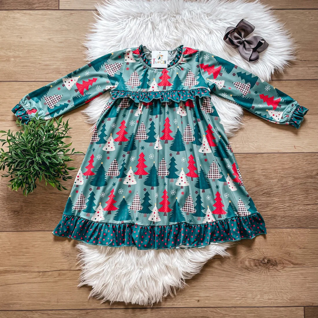 PREORDER:  Christmas Tree Farm House Dress by TwoCan