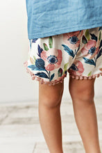 Load image into Gallery viewer, Kids Jean Floral Ruffle Button Summer Two Piece Set
