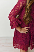 Load image into Gallery viewer, Wine Plum Lace Fancy Dress: 5
