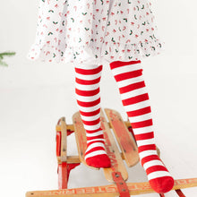 Load image into Gallery viewer, Peppermint Stripe Knit Tights
