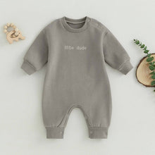 Load image into Gallery viewer, Little Dude Cozy Fleece Baby Romper
