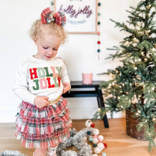 Load image into Gallery viewer, Holly Jolly Patch Christmas Sweatshirt - Kids Holiday: 7/8Y
