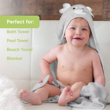 Load image into Gallery viewer, KeaBabies Cuddle Baby Hooded Towel: Elephant
