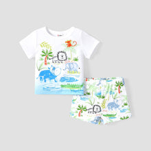 Load image into Gallery viewer, 2PCS Baby Boy Childlike Animal Pattern T-shirt &amp; Pants Sets
