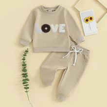 Load image into Gallery viewer, LOVE Chenille Letters Baby/Toddler Loungewear Set
