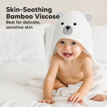 Load image into Gallery viewer, KeaBabies Cuddle Baby Hooded Towel: Polar
