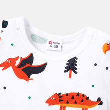 Load image into Gallery viewer, Baby Boy 100% Cotton Allover Dinosaur Short-sleeve Romper
