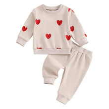 Load image into Gallery viewer, Iconic! Hearts Infant/Toddler Valentine&#39;s Day Loungewear Set
