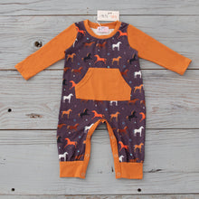 Load image into Gallery viewer, Playing with Horses Boy&#39;s Infant Romper
