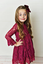 Load image into Gallery viewer, Wine Plum Lace Fancy Dress: 4
