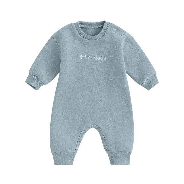 Little Dude Cozy Fleece Baby Romper