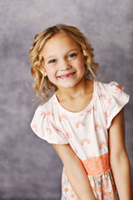 Load image into Gallery viewer, Kids Boho Floral &amp; Rainbow Tiered Spring Easter Summer Dress
