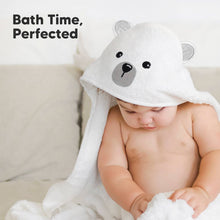 Load image into Gallery viewer, KeaBabies Cuddle Baby Hooded Towel: Polar
