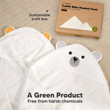 Load image into Gallery viewer, KeaBabies Cuddle Baby Hooded Towel: Polar
