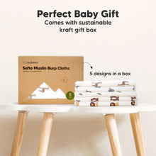 Load image into Gallery viewer, KeaBabies 5-Pack Softe Burp Cloths: The Wild

