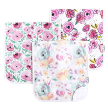 Load image into Gallery viewer, Bloom Burp Cloth Set (3-pack)
