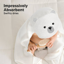 Load image into Gallery viewer, KeaBabies Cuddle Baby Hooded Towel: Polar
