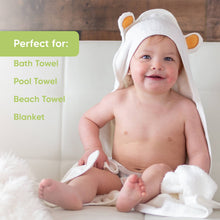 Load image into Gallery viewer, KeaBabies Cuddle Baby Hooded Towel: Bear
