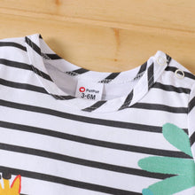 Load image into Gallery viewer, 2pcs Baby Boy/Girl 100% Cotton Animal Striped Romper Set
