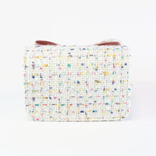 Load image into Gallery viewer, White Tweed Purse with Floral and Bow Accents by Doe A Dear
