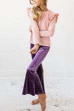 Load image into Gallery viewer, Vintage Pink Long Sleeve Ruffle Tee by Mila &amp; Rose
