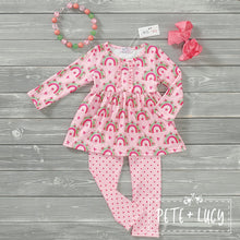 Load image into Gallery viewer, Strawberry Rainbows Pant Set
