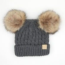 Load image into Gallery viewer, KIDS Double Pom C.C Beanie
