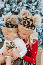 Load image into Gallery viewer, KIDS Leopard Double Pom C.C Beanie
