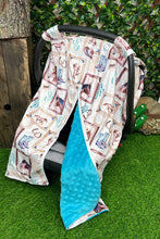 Load image into Gallery viewer, Horse, Cactus &amp; Horseshoe Canopy Car Seat Cover

