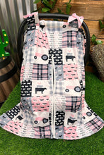 Load image into Gallery viewer, Farm Animal Printed Canopy Car Seat Cover
