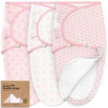 Load image into Gallery viewer, 3pk Soothe Zippy Baby Swaddles 0-3 Months,Newborn Sleep Sack: Blossom
