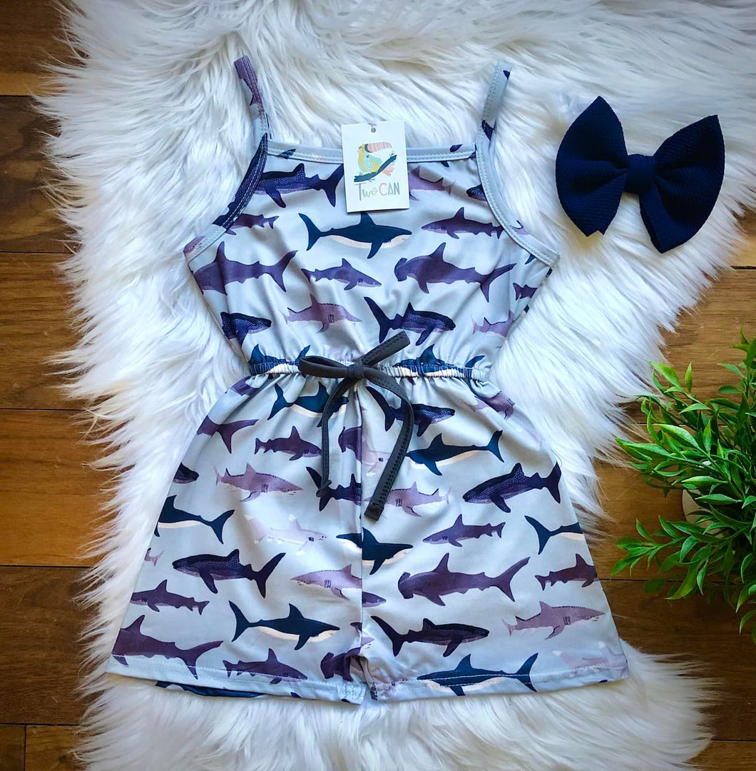 Swimming with Sharks Romper