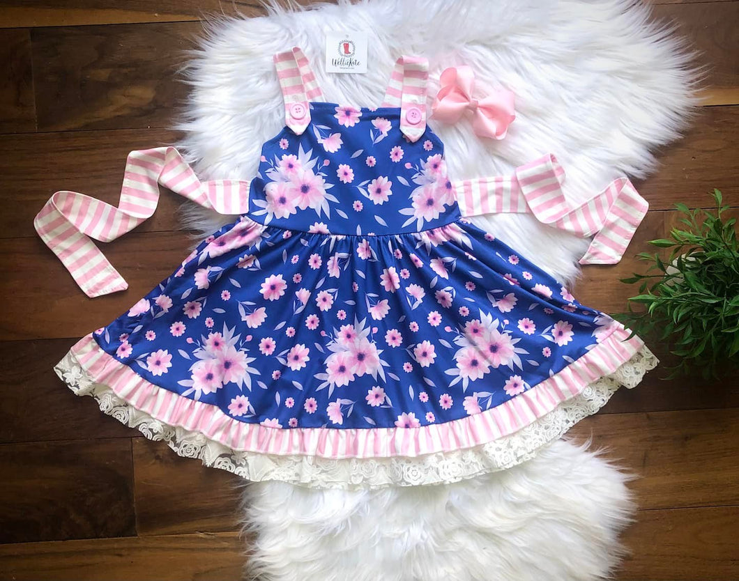 Pink Daisy Button Dress