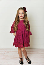 Load image into Gallery viewer, Wine Plum Lace Fancy Dress: 2
