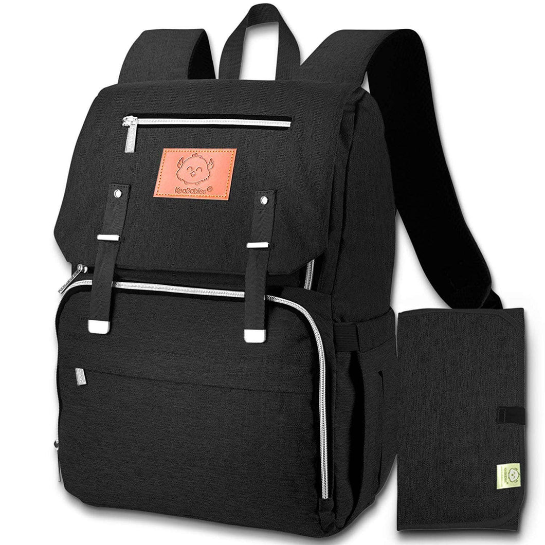 KeaBabies - Explorer Diaper Backpack - Black