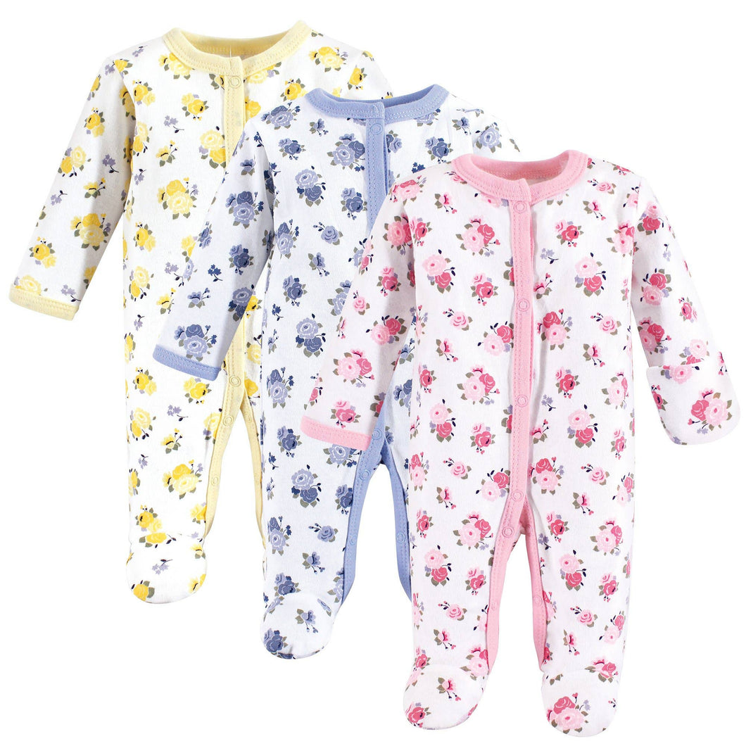 Luvable Friends Cotton Preemie Sleep and Play, Floral