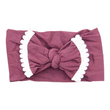 Load image into Gallery viewer, Cranberry Pom Pom Nylon Headwrap by Mila &amp; Rose
