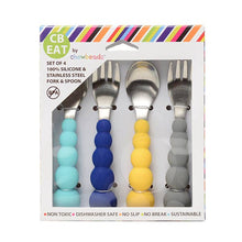 Load image into Gallery viewer, Flatware Set - Silicone and Stainless - CB EAT By Chewbeads
