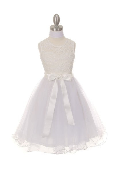 Lace Top Tulle Skirt Dress
