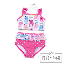 Load image into Gallery viewer, I Love Cats Two Piece Swimsuit
