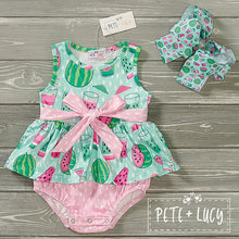 Load image into Gallery viewer, Pink Watermelon Girl&#39;s Infant Romper
