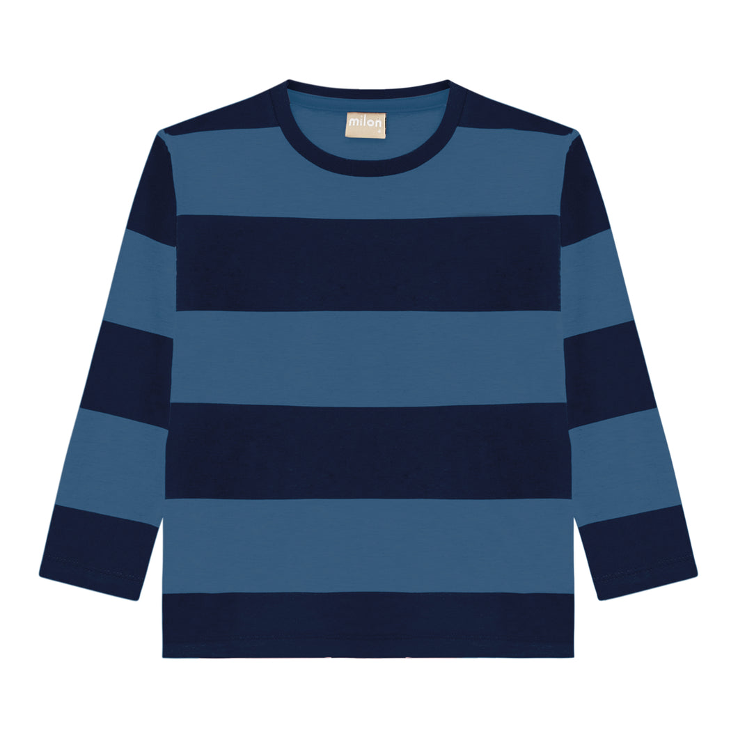 Boy's Blue Striped Shirt by Milon
