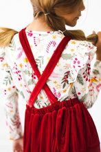 Load image into Gallery viewer, Red Velvet Pinafore Dress by Mila &amp; Rose
