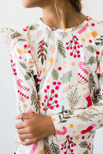 Load image into Gallery viewer, Holly Jolly Christmas Long Sleeve Ruffle Tee by Mila &amp; Rose
