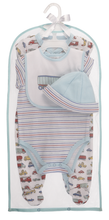 Load image into Gallery viewer, Trucks Layette 4 Piece Set by Baby Ganz

